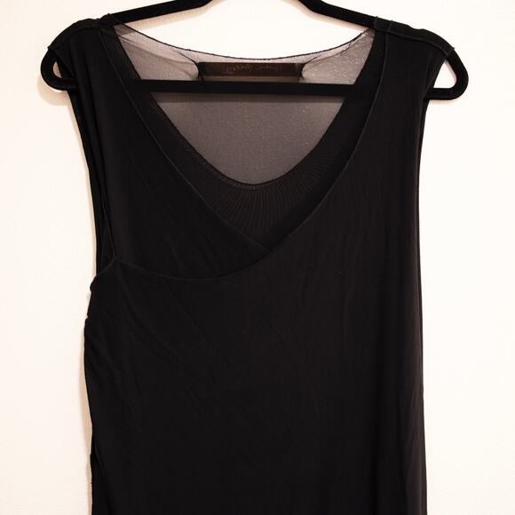 Cynthia Ashby Layered Mesh Midi Dress Black Whimsygoth Goth Grunge SZ M - Picture 3 of 5